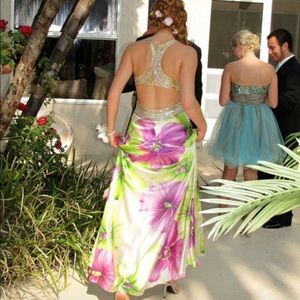 Dave & Johnny Floral Prom Dress